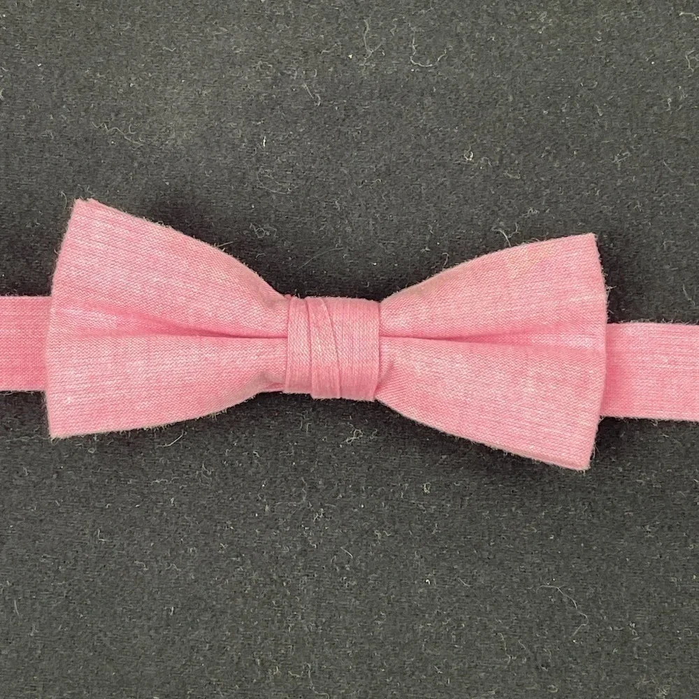 Bow Tie Boys Pink Hook and Loop Closure